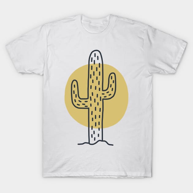 Cactus in the sunset T-Shirt by NJORDUR